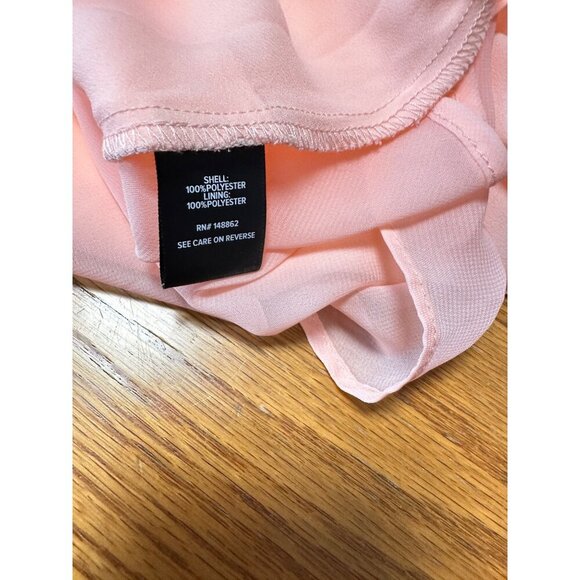 Torrid Pink Georgette Wrap Tunic Blouse High Low Hem Size 1X - Picture 8 of 11